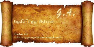 György Adina névjegykártya